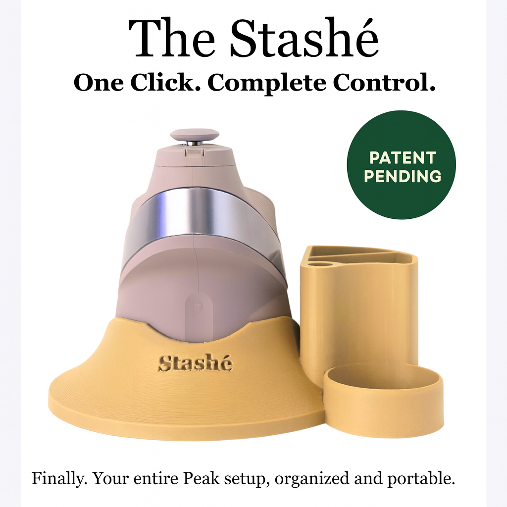 The Stashé — One-Hand Portable Base for Puffco Peak
