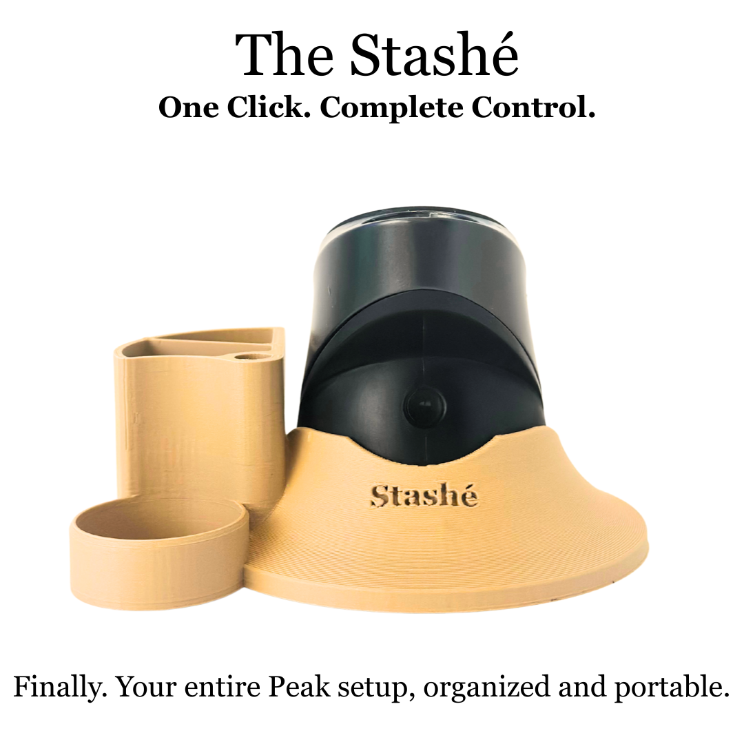 The Stashé — One-Hand Portable Base for Puffco Peak
