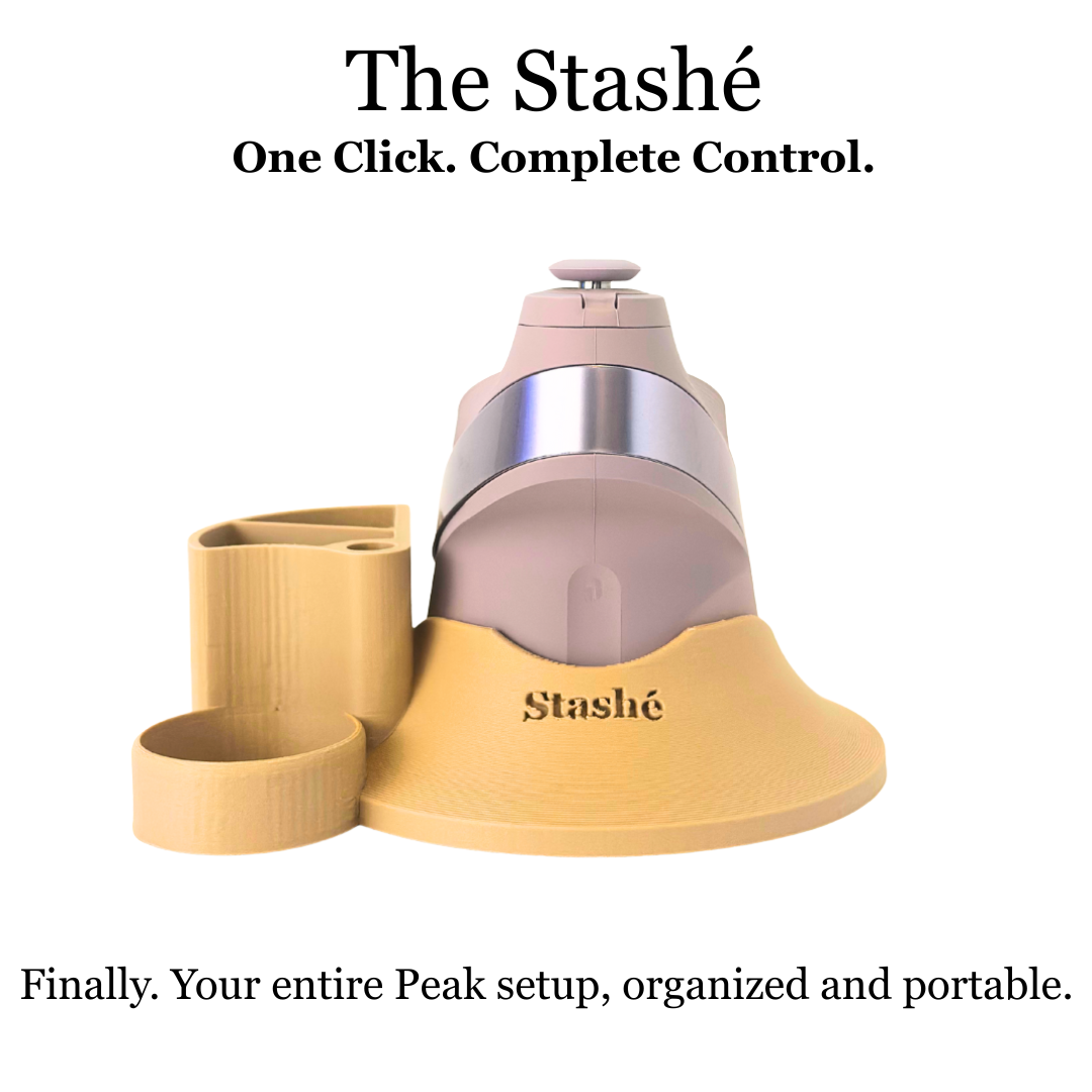 The Stashé — One-Hand Portable Base for Puffco Peak
