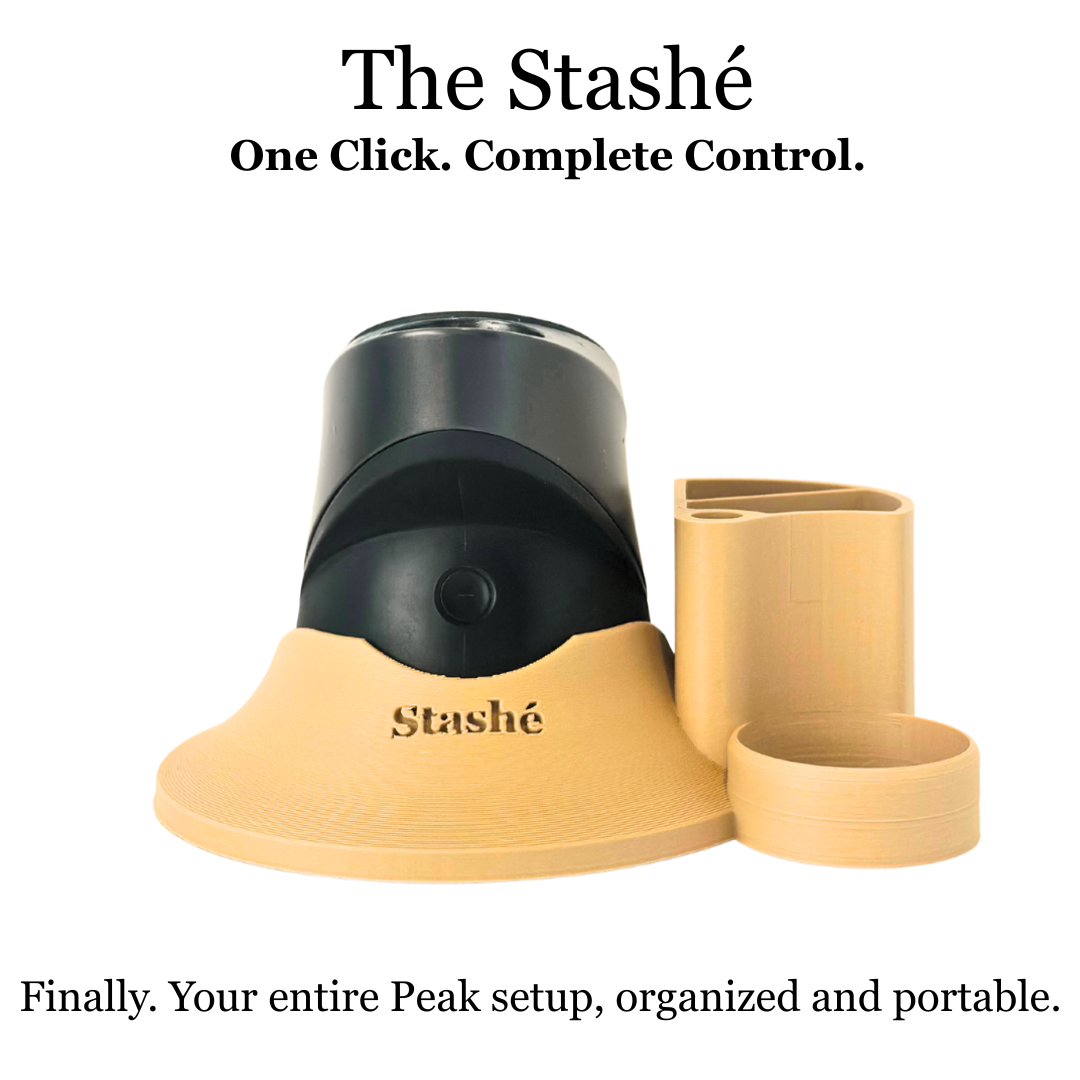 The Stashé — One-Hand Portable Base for Puffco Peak