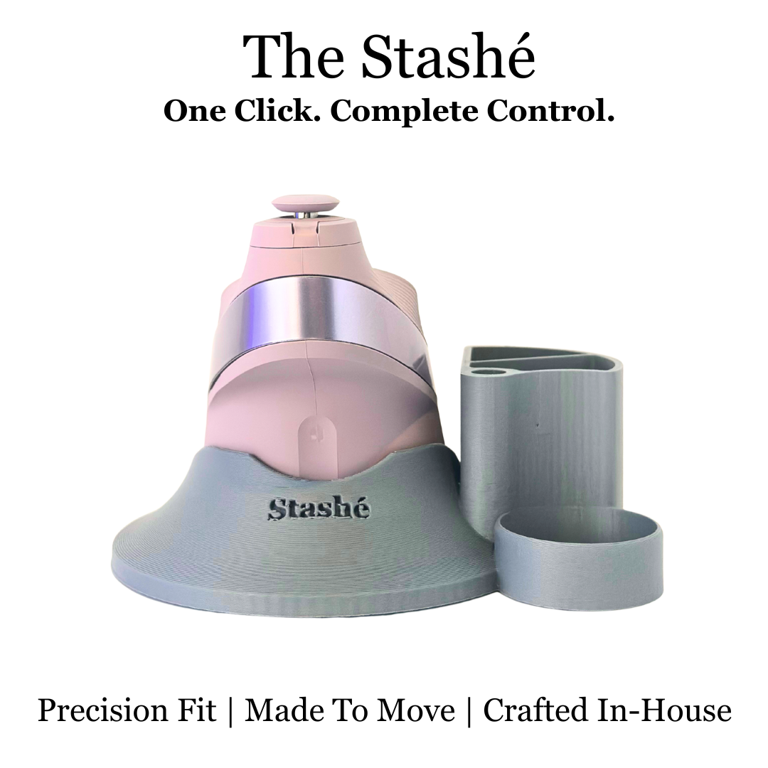 The Stashé — One-Hand Portable Base for Puffco Peak