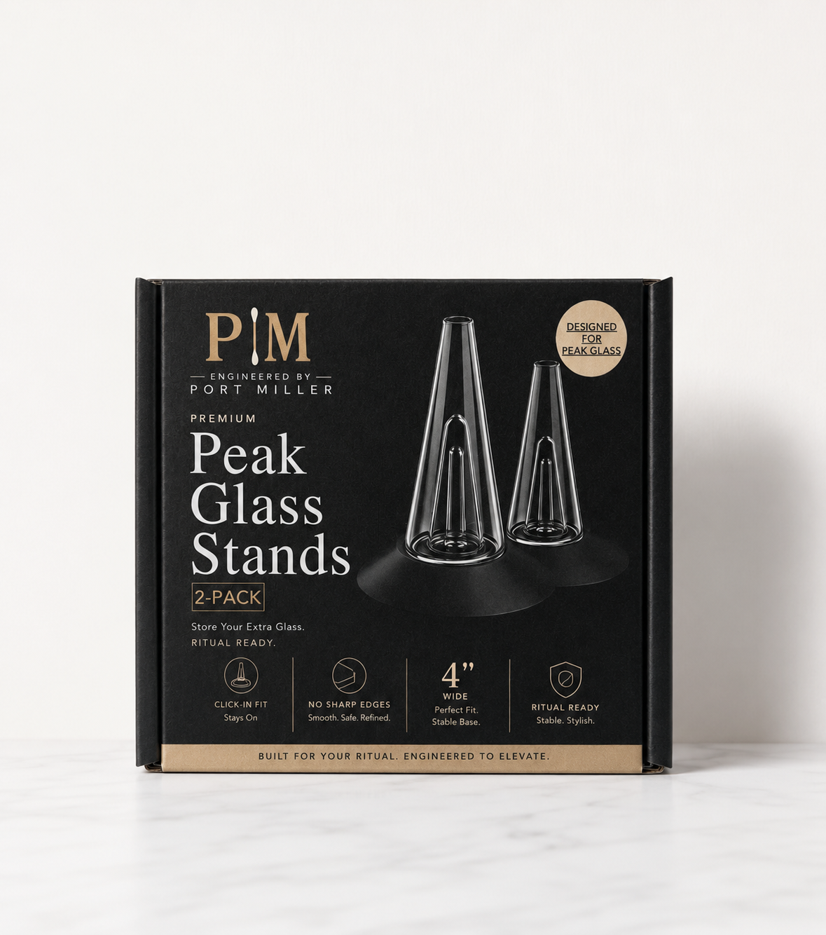 Peak Glass Stabilizer — Ritual Glass Stand — 2 Pack — Wholesale