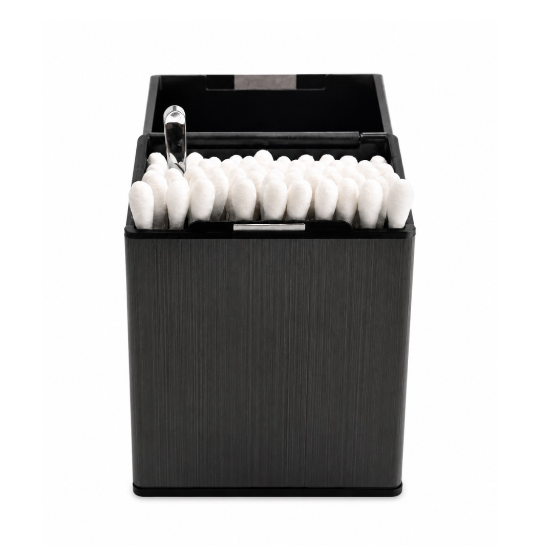 Swab Cache Container, Magnetic-Close Cotton Swab Storage, Pocket-Friendly